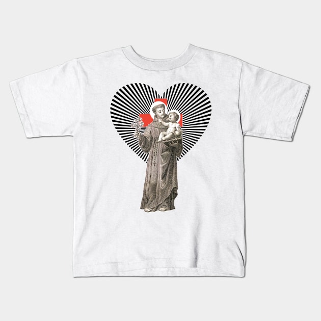 Anthony holy san antonio Christ Jesus Kids T-Shirt by Marccelus